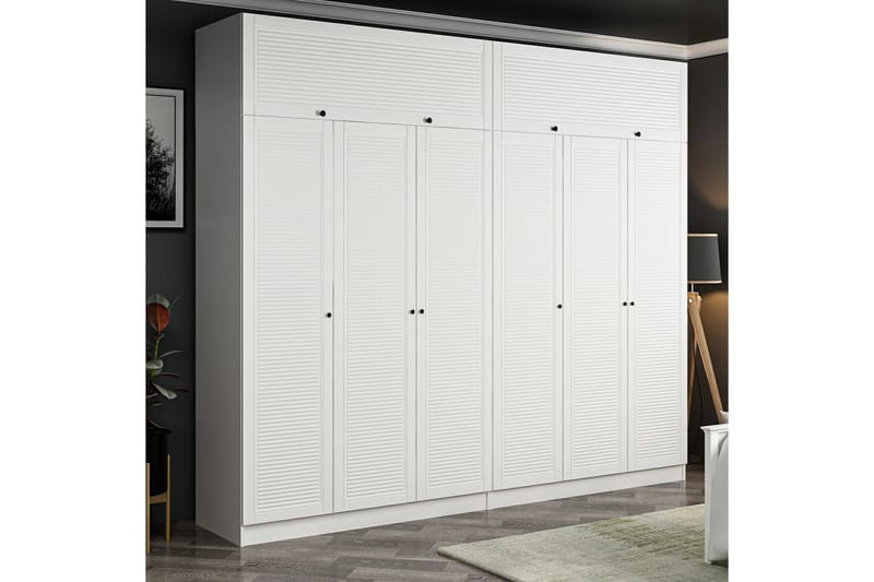 Fruitland Garderob 270 cm - Vit - Products - Förvaring - Garderober & garderobssystem - Garderobsskåp