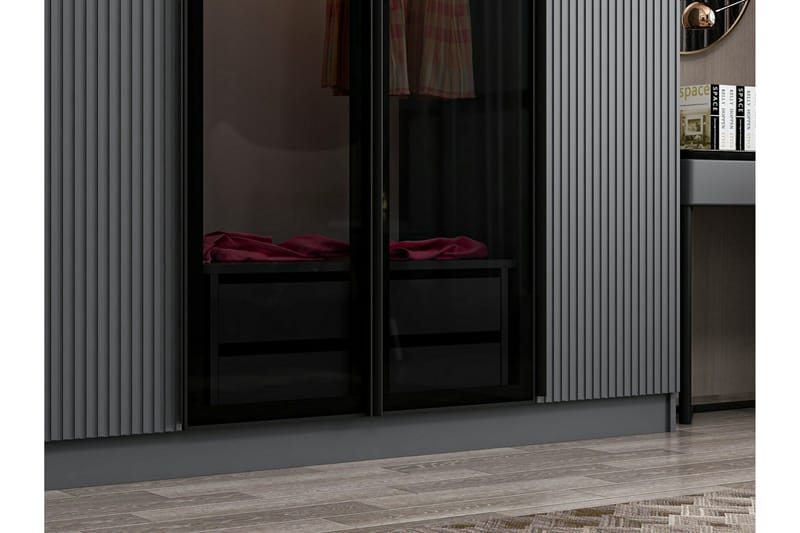 Fruitland Garderob 315 cm - Antracit - Products - Förvaring - Garderober & garderobssystem - Garderobsskåp