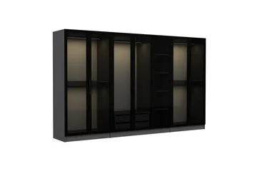 Fruitland Garderob 315 cm - Antracit - Products - Förvaring - Garderober & garderobssystem - Garderobsskåp
