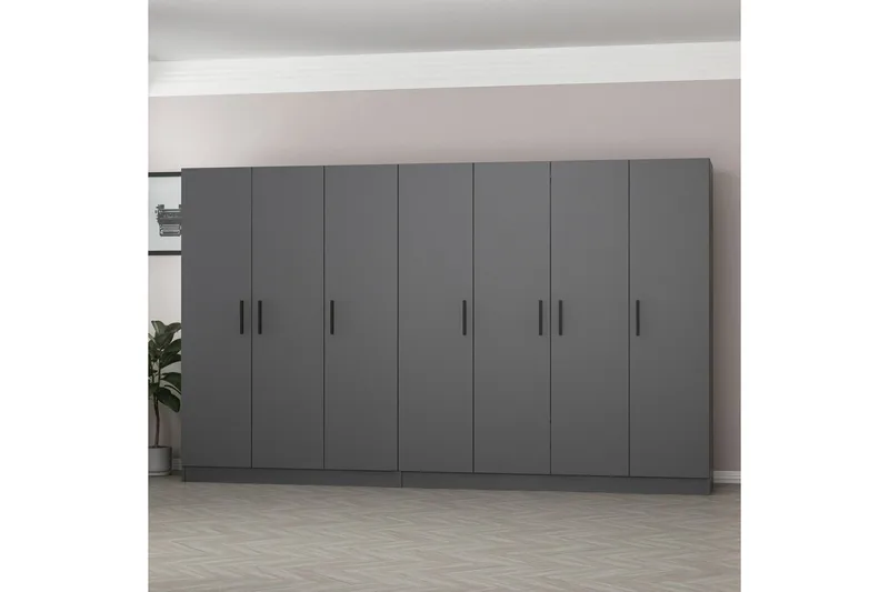 Fruitland Garderob 315 cm - Antracit - Products - F örvaring - Garderober & garderobssystem - Garderobsskåp