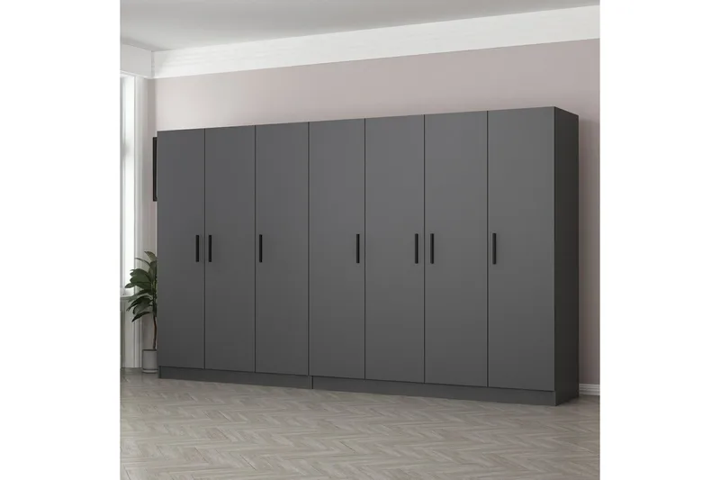 Fruitland Garderob 315 cm - Antracit - Products - Förvaring - Garderober & garderobssystem - Garderobsskåp