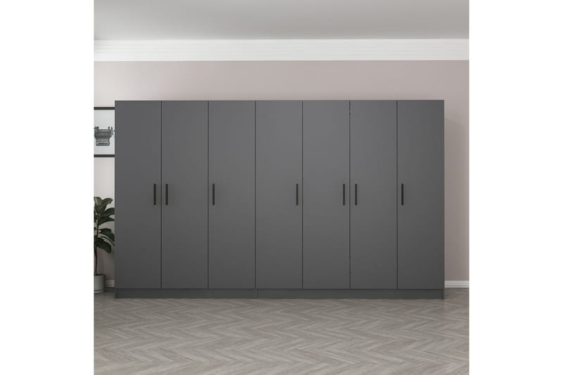 Fruitland Garderob 315 cm - Antracit - Products - Förvaring - Garderober & garderobssystem - Garderobsskåp