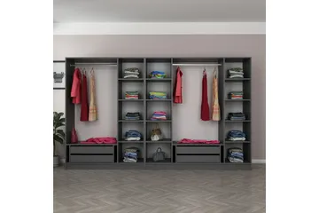 Fruitland Garderob 315 cm - Antracit - Products - Förvaring - Garderober & garderobssystem - Garderobsskåp
