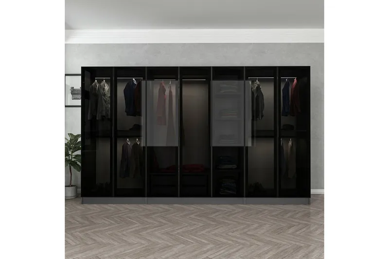 Fruitland Garderob 315 cm - Antracit - Products - Förvaring - Garderober & garderobssystem - Garderobsskåp