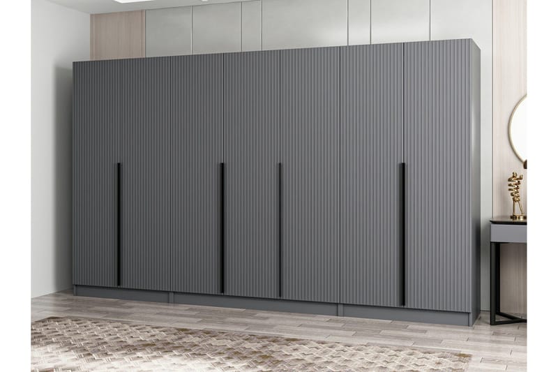 Fruitland Garderob 315 cm - Antracit - Products - F örvaring - Garderober & garderobssystem - Garderobsskåp