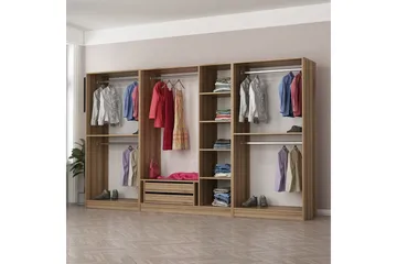 Fruitland Garderob 315 cm - Ek - Products - Förvaring - Garderober & garderobssystem - Garderobsskåp