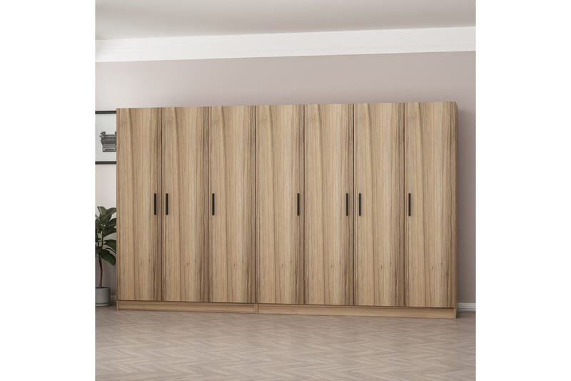 Fruitland Garderob 315 cm - Ek - Products - Förvaring - Garderober & garderobssystem - Garderobsskåp