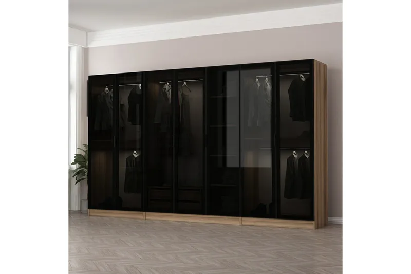 Fruitland Garderob 315 cm - Ek - Products - Förvaring - Garderober & garderobssystem - Garderobsskåp
