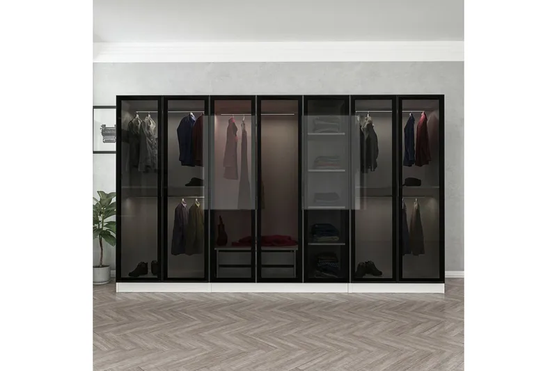 Fruitland Garderob 315 cm - Vit - Products - Förvaring - Garderober & garderobssystem - Garderobsskåp