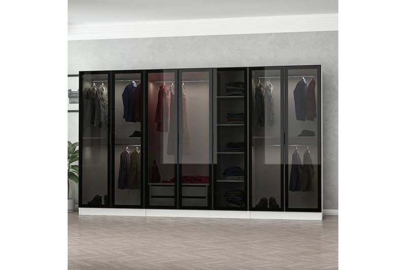 Fruitland Garderob 315 cm - Vit - Products - Förvaring - Garderober & garderobssystem - Garderobsskåp