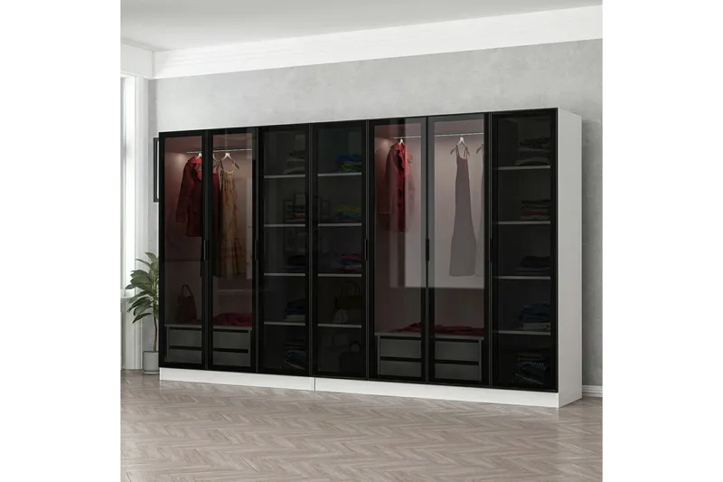 Fruitland Garderob 315 cm - Vit - Products - Förvaring - Garderober & garderobssystem - Garderobsskåp