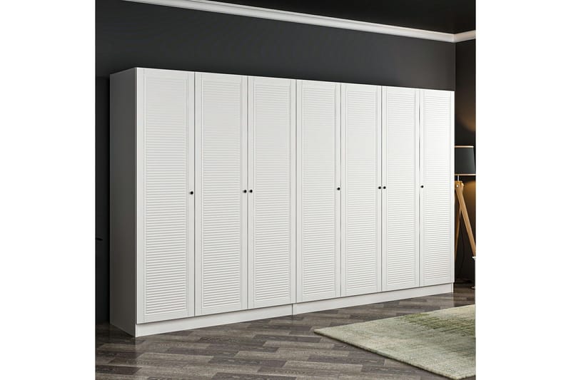 Fruitland Garderob 315 cm - Vit - Products - Förvaring - Garderober & garderobssystem - Garderobsskåp