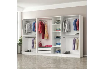 Fruitland Garderob 315 cm - Vit - Products - Förvaring - Garderober & garderobssystem - Garderobsskåp