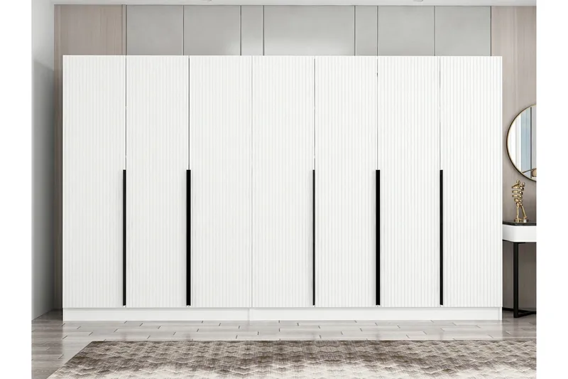 Fruitland Garderob 315 cm - Vit - Products - Förvaring - Garderober & garderobssystem - Garderobsskåp