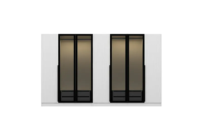 Fruitland Garderob 315 cm - Vit - Products - Förvaring - Garderober & garderobssystem - Garderobsskåp