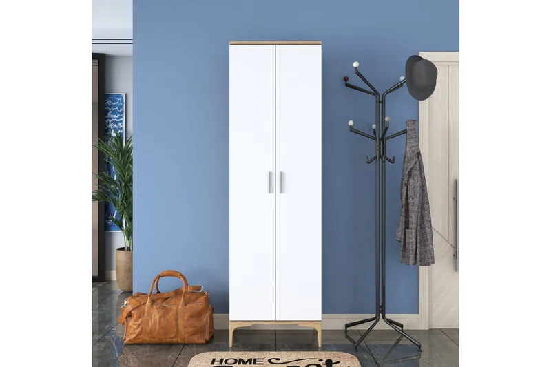 Lukkha Hallmöbel - Valnöt/Vit - Products - Förvaring - Garderober & garderobssystem - Garderobsinredning - Backstativ