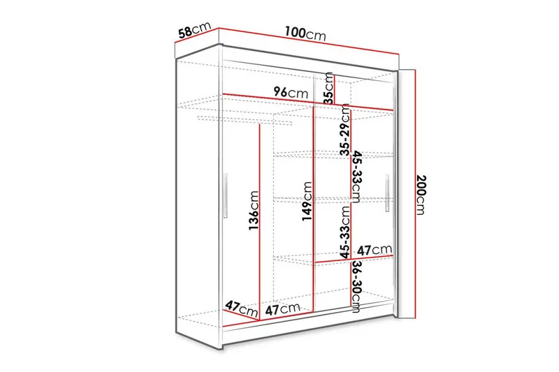 Glenmore Garderob White - Products - Förvaring - Garderober & garderobssystem - Garderobsskåp