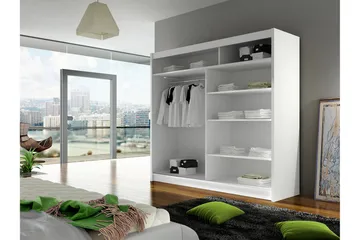 Prag Garderob 180x57x215 cm LED-belysning Scandinavian Choice Black - Products - Förvaring - Garderober & garderobssystem - Garderobsskåp