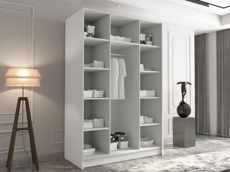 Herrljunga Garderob med Spegel 150x215 cm - Guld/Spegel - Products - Förvaring - Garderober & garderobssystem