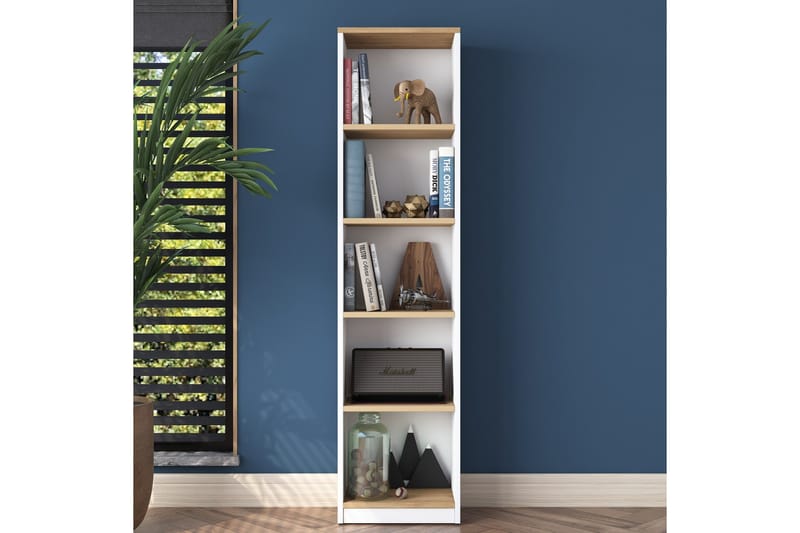 Dystany Bokhylla 40 cm - Vit/Valnöt - Products - Förvaring - Hylla - Bokhylla
