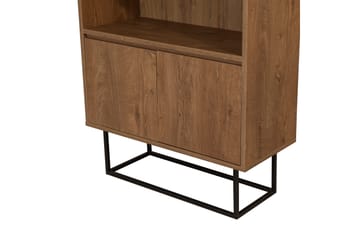 Vernavola Bokhylla 80x36 cm 3 Hyllor - Mörkbrun/Svart - Products - Förvaring - Hylla - Bokhylla