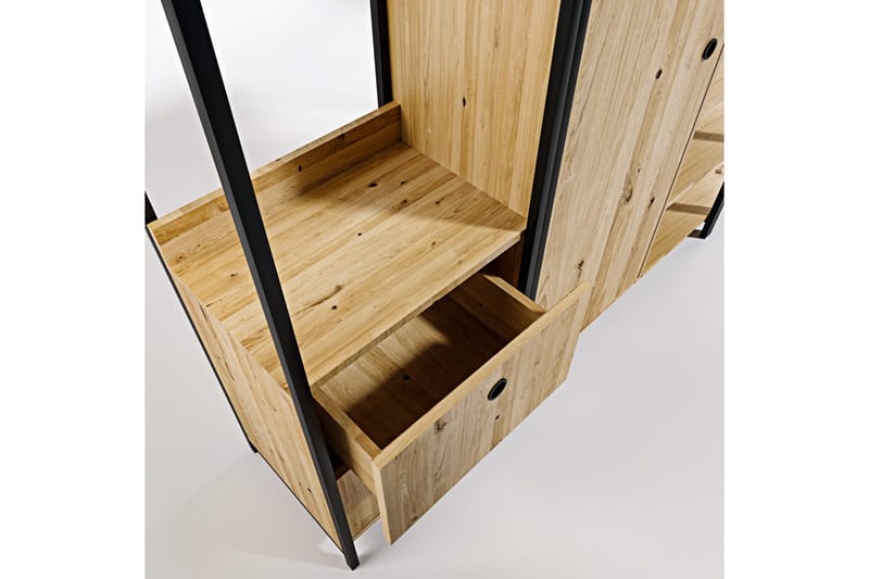 Meydani Garderob 200x40 cm - Natur/Svart - Products - Förvaring - Garderober & garderobssystem