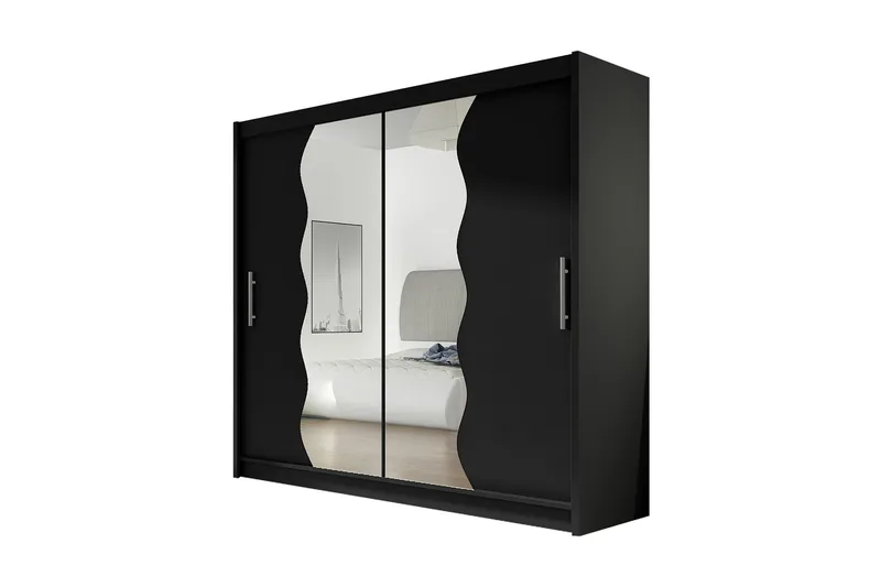 Prag Garderob 180x57x215 cm Scandinavian Choice Black