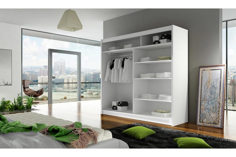 Prag Garderob med Spegel 180x215 cm - Svart - Products - Förvaring - Garderober & garderobssystem