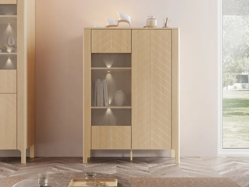 Aggarwal Vitrinskåp 103 cm med Belysning - Products - Förvaring - Skåp - Vitrinskåp