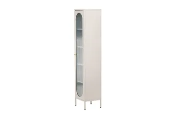 Cali Smalt Vitrinskåp 35 cm djup 37 cm bred 180 cm hög Ljust Stål - Beige - Products - Förvaring - Skåp - Vitrinskåp