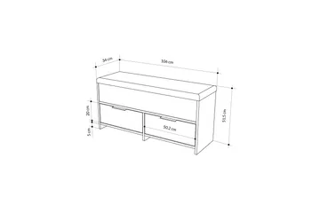 Cove Skoskåp 106 cm - Brun - Products - Förvaring - Skåp - Förvaringsskåp