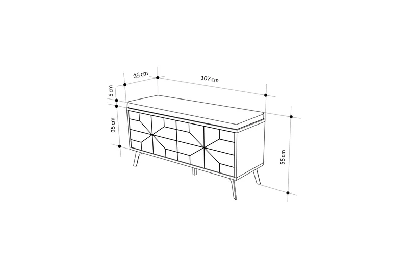 Dune Skoskåp 107 cm - Brun - Products - Förvaring - Skåp - Förvaringsskåp