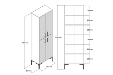 Retzow Highboard 60x35 cm - Mörkbrun - Products - Förvaring - Skåp - Förvaringsskåp