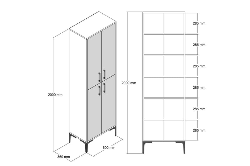 Retzow Highboard 60x35 cm - Mörkbrun - Products - Förvaring - Skåp - Förvaringsskåp