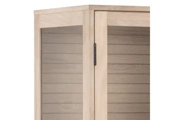 Sakie Vitrinskåp 40 cm djup 80 cm bred 180 cm hög Trä - Vit - Products - Förvaring - Skåp - Vitrinskåp