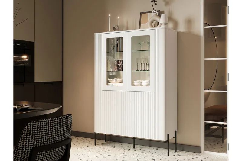 Sherie Vitrinskåp 110x160 cm, Brun