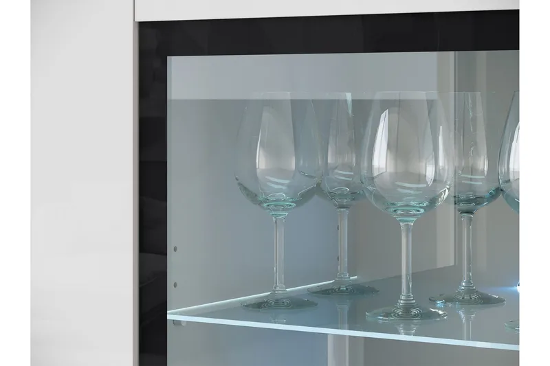 Sherie Vitrinskåp 120x104 cm - Brun - Products - Förvaring - Skåp - Vitrinskåp