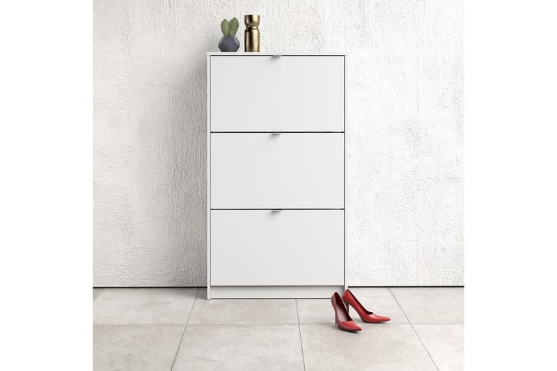 Shoey Skoskåp 3 Fack - Vit - Products - Förvaring - Skåp - Förvaringsskåp