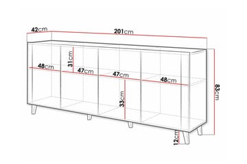 Strontian Highboard Scandinavian Choice White - Products - Förvaring - Skåp - Förvaringsskåp