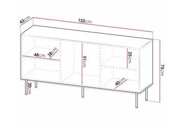 Strontian Highboard Scandinavian Choice White - Products - Förvaring - Skåp - Förvaringsskåp