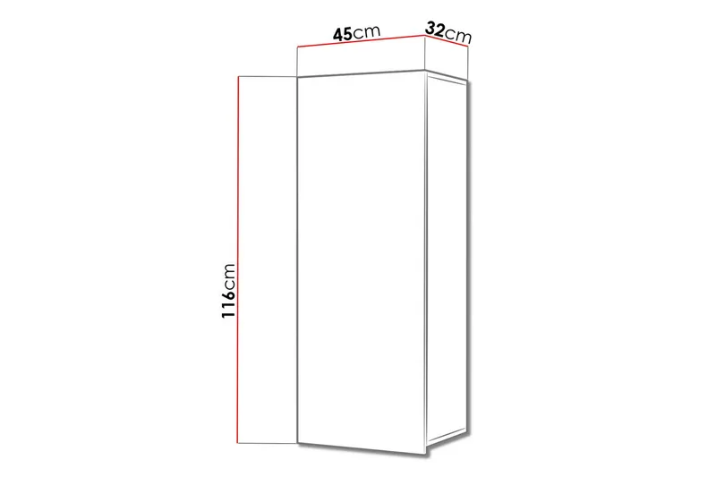 Tessan Väggskåp 45 cm Lodrätt - Trä - Products - Förvaring - Skåp - Förvaringsskåp