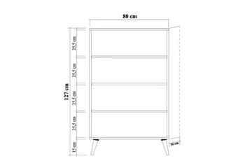 Vellavie Skåp 80 cm Vintage - Brun/Röd - Products - Förvaring - Skåp - Förvaringsskåp