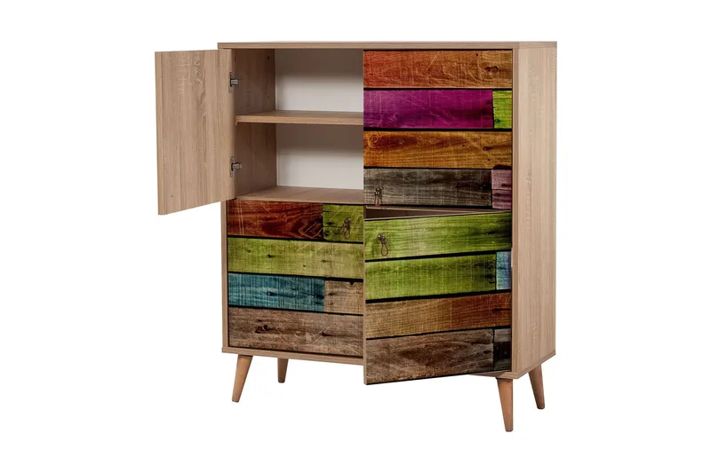 Vellavie Skåp 95 cm Regnbågspanel - Flerfärgad - Products - Förvaring - Skåp - Förvaringsskåp