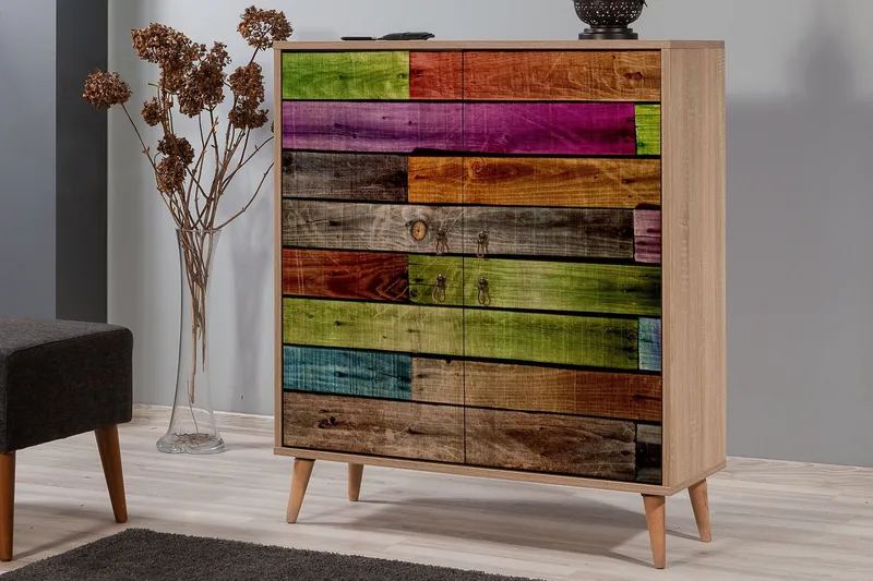 Vellavie Skåp 95 cm Regnbågspanel - Flerfärgad - Products - Förvaring - Skåp - Förvaringsskåp
