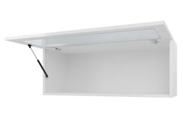 Veria Vitrinskåp Vit LED Belysning 32 cm djup 35 cm bred 90 cm hög Mörkt Trä Glas - Natur/Svart - Products - Förvaring - Skåp - Vitrinskåp