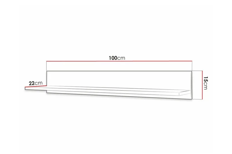 Dunvegan Vägghylla 100x22 cm Black - Products - Förvaring - Småförvaring - Väggförvaring