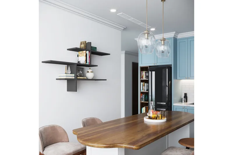 Glenure Vägghylla 123 cm - Antracit - Products - Förvaring - Småförvaring - Väggförvaring