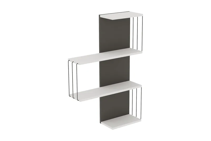 Ljusfors Vägghylla 96x65 cm - Vit/Antracit - Products - Förvaring - Småförvaring - Väggförvaring