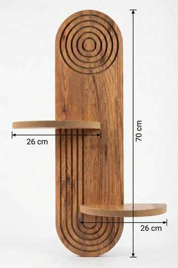 Virlin Vägghylla 26x35x13 cm - Ek - Products - Förvaring - Småförvaring - Väggförvaring