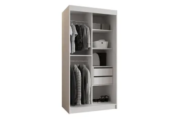 Tallmo Garderob m. Spegel 100x200 cm - Brun/Beige - Products - Förvaring - Garderober & garderobssystem